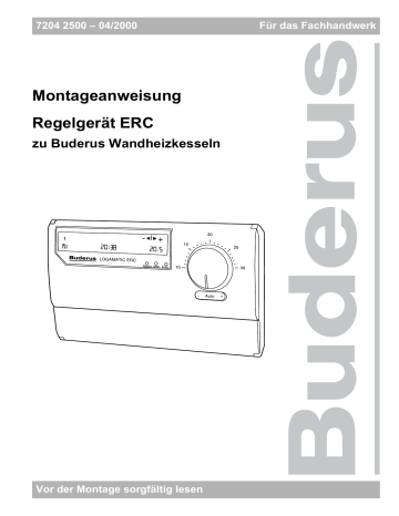 Buderus Logamatic Erc Bedienungsanleitung