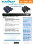 Irenis BLANKOM HDE-4265 Quick Start Manual