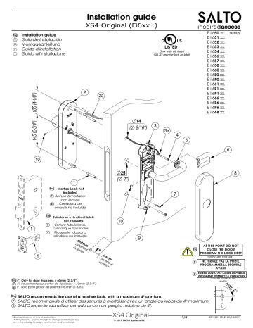 Salto XS4 Original Installation Manual | Manualzz