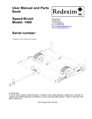 Redexim 1400 User Manual And Parts Book | Manualzz