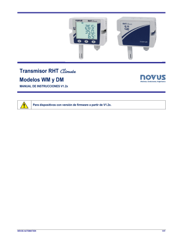 Novus RHT Climate-DM-400S Manual de usuario | Manualzz