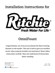 Ritchie 16533, 18270, 18460 Installation Instructions Manual