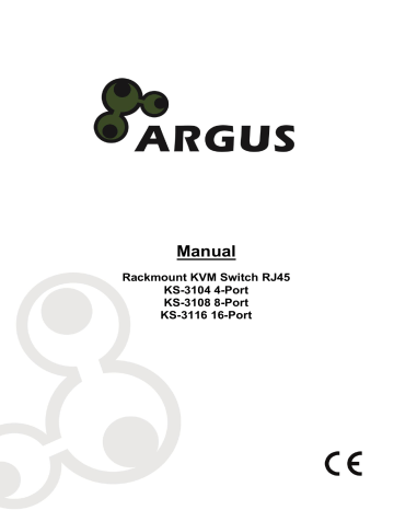 Handling. Argus KS-3116, KS-3104, KS-3108 | Manualzz