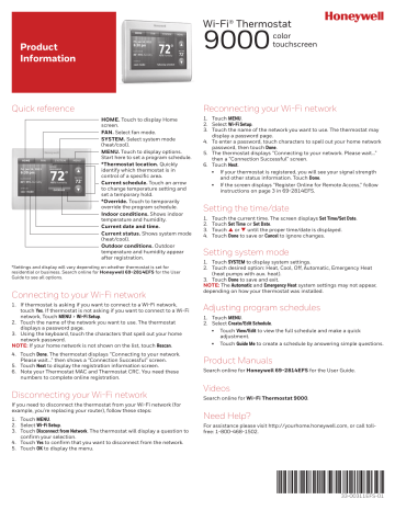 Honeywell INTELLIGUARD 9000 Product Information | Manualzz