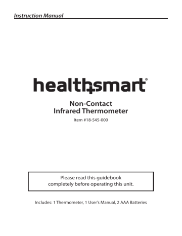 HealthSmart 18-545-000 Instruction Manual | Manualzz