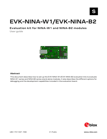 Ublox EVK-NINA-B2, EVK-NINA-W13 User Manual | Manualzz