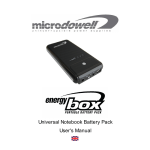 Energy Box Universal Notebook Battery Pack User Manual