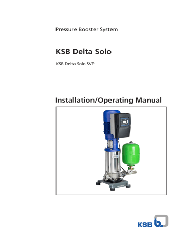 KSB Delta Solo SVP Installation & Operating Manual | Manualzz