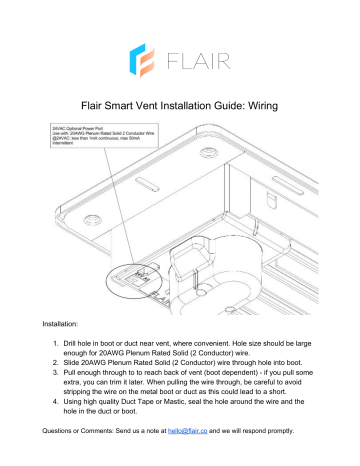 Flair Smart Vent Installation Manual | Manualzz
