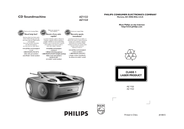 Philips AZ1123B/37B Manual De Usuario | Manualzz