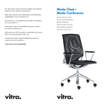 vitra. Meda Chair, Meda Conference Instrucciones De Uso