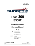 Sunoptic Surgical S300T, Titan 300 Manual Del Operador