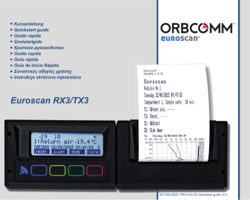 Orbcomm Euroscan RX3, Euroscan TX3, Euroscan Series Инструкция по началу работы | Manualzz