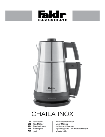 Fakir CHAILA INOX User Manual | Manualzz