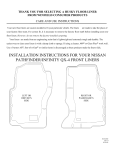 Husky Floor Liners Nissan Pathfinder/Infinity QX-4 Instructions