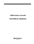 Auditronics 2600 Technical Manual