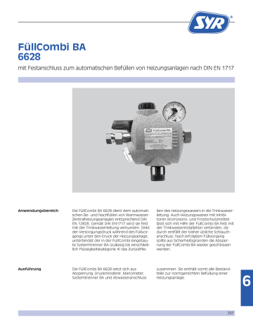 syr FüllCombi BA 6628 Kurzanleitung | Manualzz