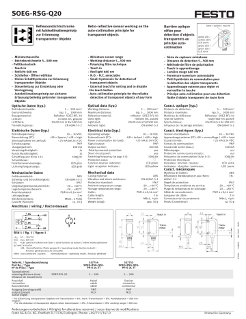 Festo SOEG-RSG-Q20 Kurzanleitung | Manualzz