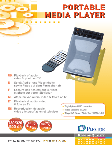 Plextor PX-MPM-U Digital Media Player Leaflet | Manualzz