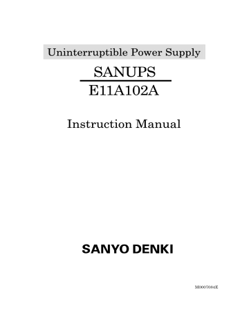 Sanyo E11A102A Power Supply Unit User Manual | Manualzz