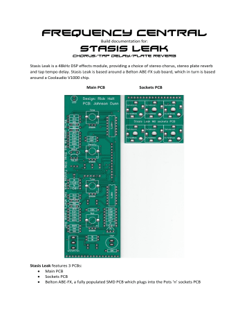 Frequency Central Stasis Leak Build Documentation | Manualzz