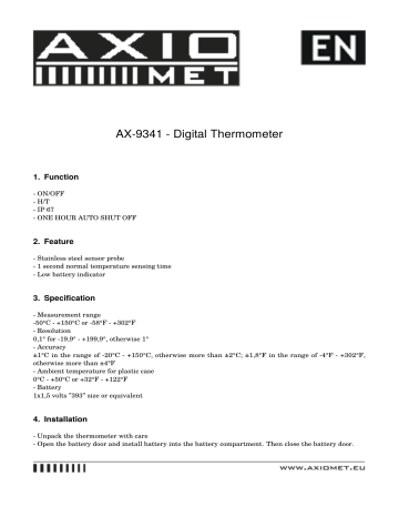 Axio MET AX-9341 Manual | Manualzz