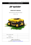 Dvorak SPIDER CROSS LINER Operator's Manual