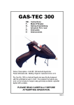 Gas-Tec 300 Instructions Manual