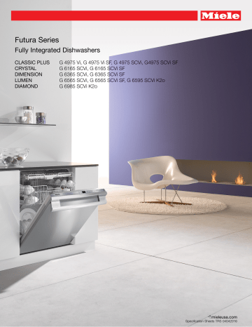 Miele G 4975 SCVi Dishwasher Specification Guide | Manualzz