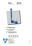 AC Hydraulic 25-1, 25-1H, 25-1TH, 44 730 00, 45 630 00 User Manual