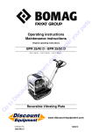 Fayat BOMAG BPR 25/40 D Operating Instructions Manual