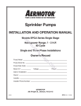 aermotor SPCA-100, SPCA-150 Installation And Operation Manual
