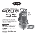 Ashland SW75 Operation, Performance, Specifications And Parts Manual