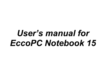 EccoPC 15 User Manual | Manualzz