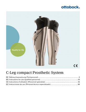 Ottobock C-Leg Compact 3C86-1 Instrucciones De Uso | Manualzz