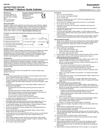 Concentric Medical FlowGate2 Instructions For Use Manual | Manualzz