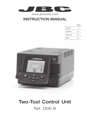 Jbc Two-Tool DDE-1B, Two-Tool DDE-B Series, DDE-2B, Two-Tool DDE-2B ...