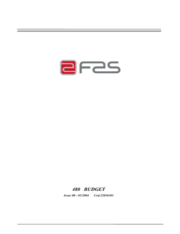 FAS International 480 BUDGET Manual | Manualzz