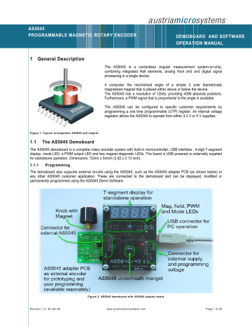 austriamicrosystems AS5045 Operation Manual | Manualzz