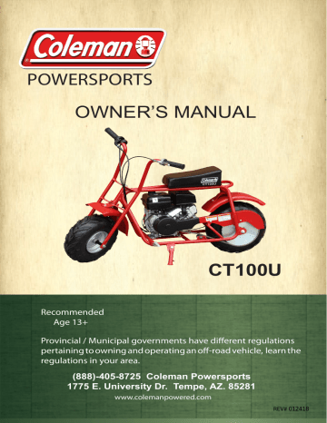 coleman powersports ct100u