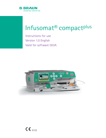 B. Braun Infusomat Compact Plus Instructions For Use Manual | Manualzz