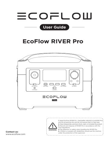 EcoFlow RIVER Pro User guide | Manualzz