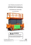 DINGLI JCPT2212DC Operators Manual With Maintenance Information