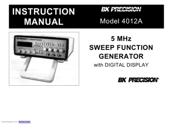 BK Precision 4012A Instruction Manual | Manualzz