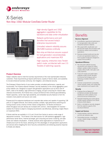 Enterasys x8 Router Specification Guide | Manualzz