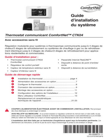 ComfortNET CTK04 Guide d'installation | Manualzz