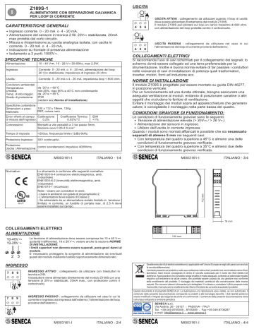 Convertitore MA/V SENECA Z109UI2-1 - Con Separazione Galvanica, Precisione 0.1 - Foto 12