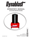 Dynablast MHG500PSQ, MHGE500SQ, MHGSQ35N Operator's Manual