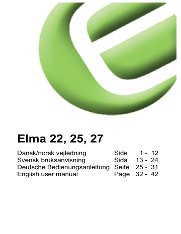 Elma Instruments 22, 25, 27, 440500 User Manual | Manualzz