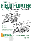 BALZER Field Floater 1325 Extension User Manual